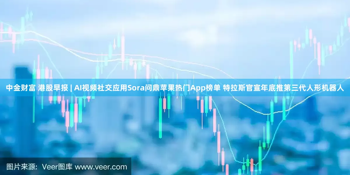 中金财富 港股早报 | AI视频社交应用Sora问鼎苹果热门App榜单 特拉斯官宣年底推第三代人形机器人
